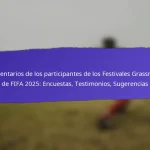 Comentarios de la Comunidad sobre los Resultados de los Festivales de Base de FIFA 2025: Encuestas, Testimonios, Sugerencias